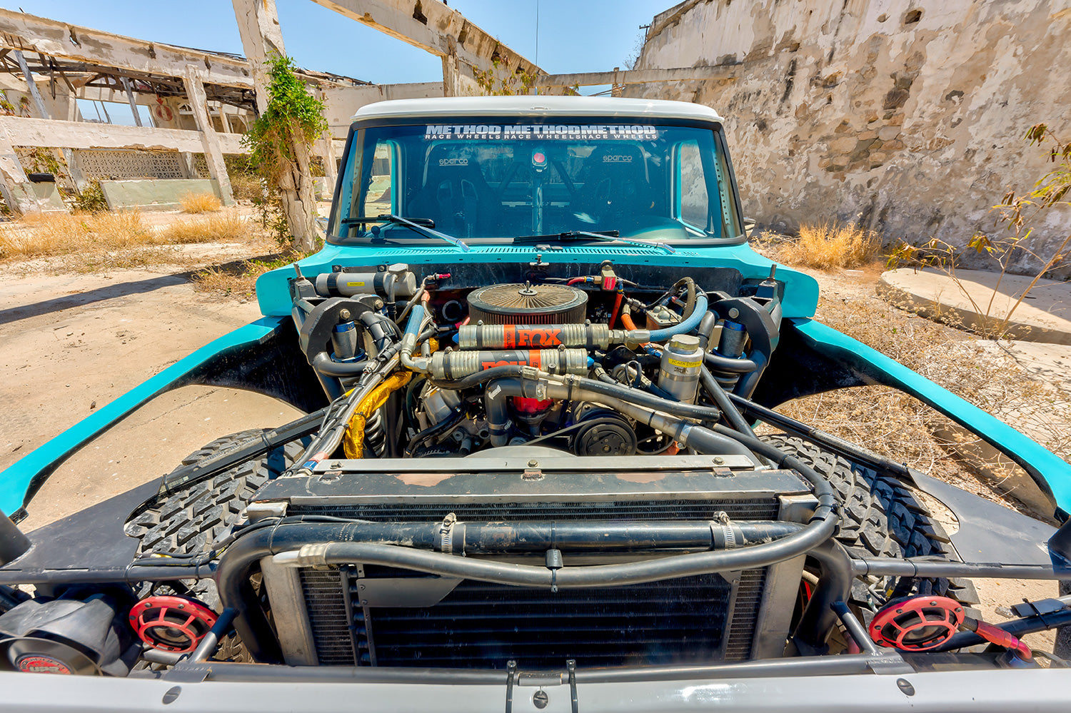 1969 Ford F100 engine compartment 