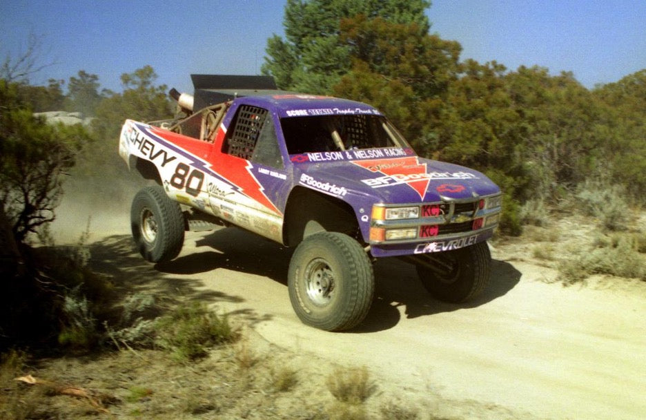 AJ Jones AWD Mason motorsports Trophy Truck in Chevy Lightning livery